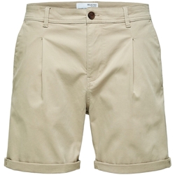 textil Hombre Shorts / Bermudas Selected Noos Comfort-Gabriel - Pure Cashmere Beige