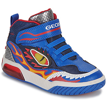 Zapatos Niño Zapatillas altas Geox J INEK BOY D Azul / Rojo