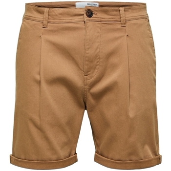 textil Hombre Shorts / Bermudas Selected Noos Comfort-Gabriel - Toasted Coconut Marrón