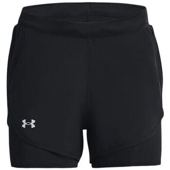 textil Mujer Shorts / Bermudas Under Armour Pantalones cortos Fly-By Elite 2-in-1 Mujer Black/Reflective Negro