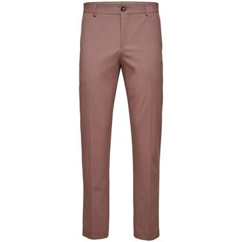 textil Hombre Pantalones Selected 16088564 SLIM-LIAM-MAUVE SHADOW Violeta