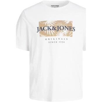 textil Hombre Camisetas manga corta Jack & Jones 12228774 Blanco
