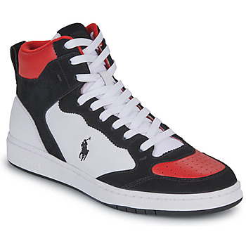 Zapatos Zapatillas altas Polo Ralph Lauren POLO COURT HIGH Blanco / Negro / Rojo
