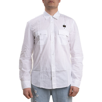 textil Hombre Camisas manga larga Blauer 23SBLUS01339 Blanco