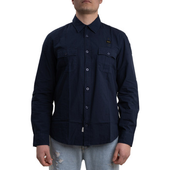 textil Hombre Camisas manga larga Blauer 23SBLUS01339 Azul