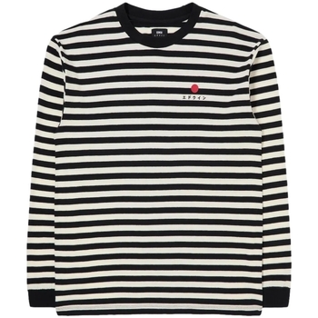textil Hombre Tops y Camisetas Edwin Basic Stripe T-Shirt LS - Black/White Multicolor