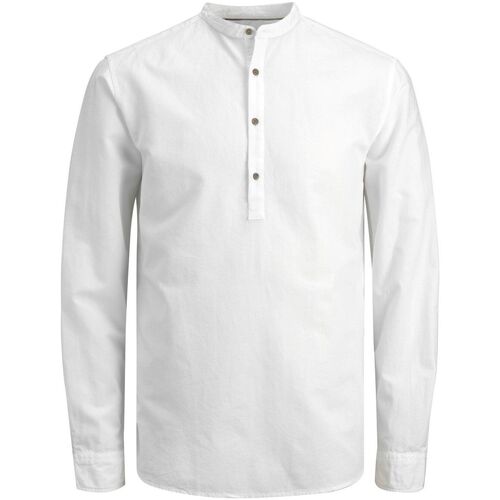 textil Niño Camisas manga larga Jack & Jones 12230086 BLASUMMER-WHITE Blanco