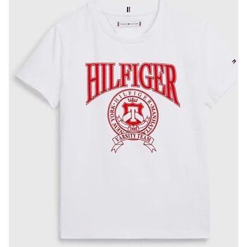 textil Niña Tops y Camisetas Tommy Hilfiger KG0KG07081-YBR WHITE Blanco