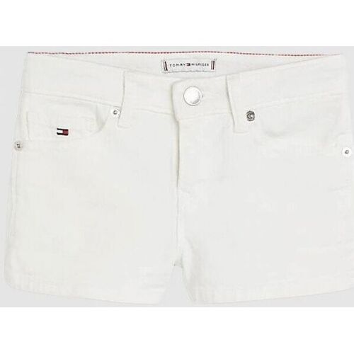 textil Niña Shorts / Bermudas Tommy Hilfiger KG0KG07243 NORA-ICH SAILWHITE Blanco