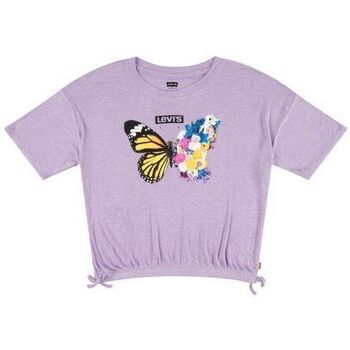 textil Niña Tops y Camisetas Levi's 4EH188 MEET E GREET TOP-P8M PURPLE ROSE Violeta