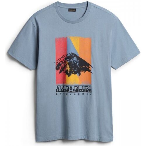 textil Tops y Camisetas Napapijri S-BOLIVAR NP0A4H28-B2B BLUE FADED Azul