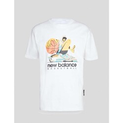 textil Hombre Camisetas manga corta New Balance CAMISETA  HOOPS ARTIST PACK ANT TEE  WHITE Blanco