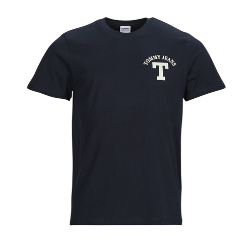 textil Hombre Camisetas manga corta Tommy Jeans TJM REG CURVED LETTERMAN TEE Marino