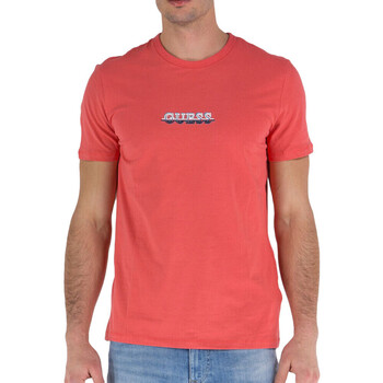 textil Hombre Camisetas manga corta Guess  Rojo