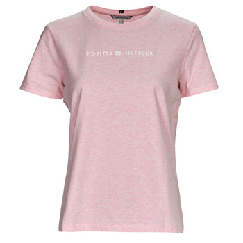 textil Mujer Camisetas manga corta Tommy Hilfiger REG FROSTED CORP LOGO C-NK SS Rosa