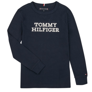 textil Niño Camisetas manga larga Tommy Hilfiger TOMMY HILFIGER LOGO TEE L/S Marino