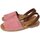 Zapatos Mujer Sandalias Sandali Menorquinas de piel Rosa