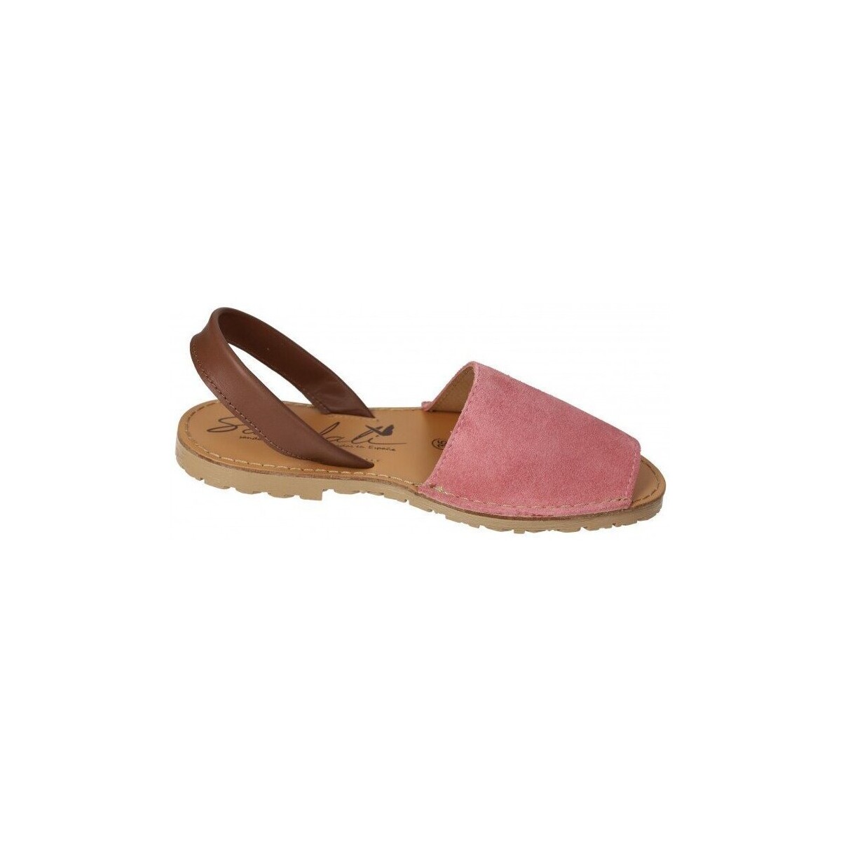 Zapatos Mujer Sandalias Sandali Menorquinas de piel Rosa