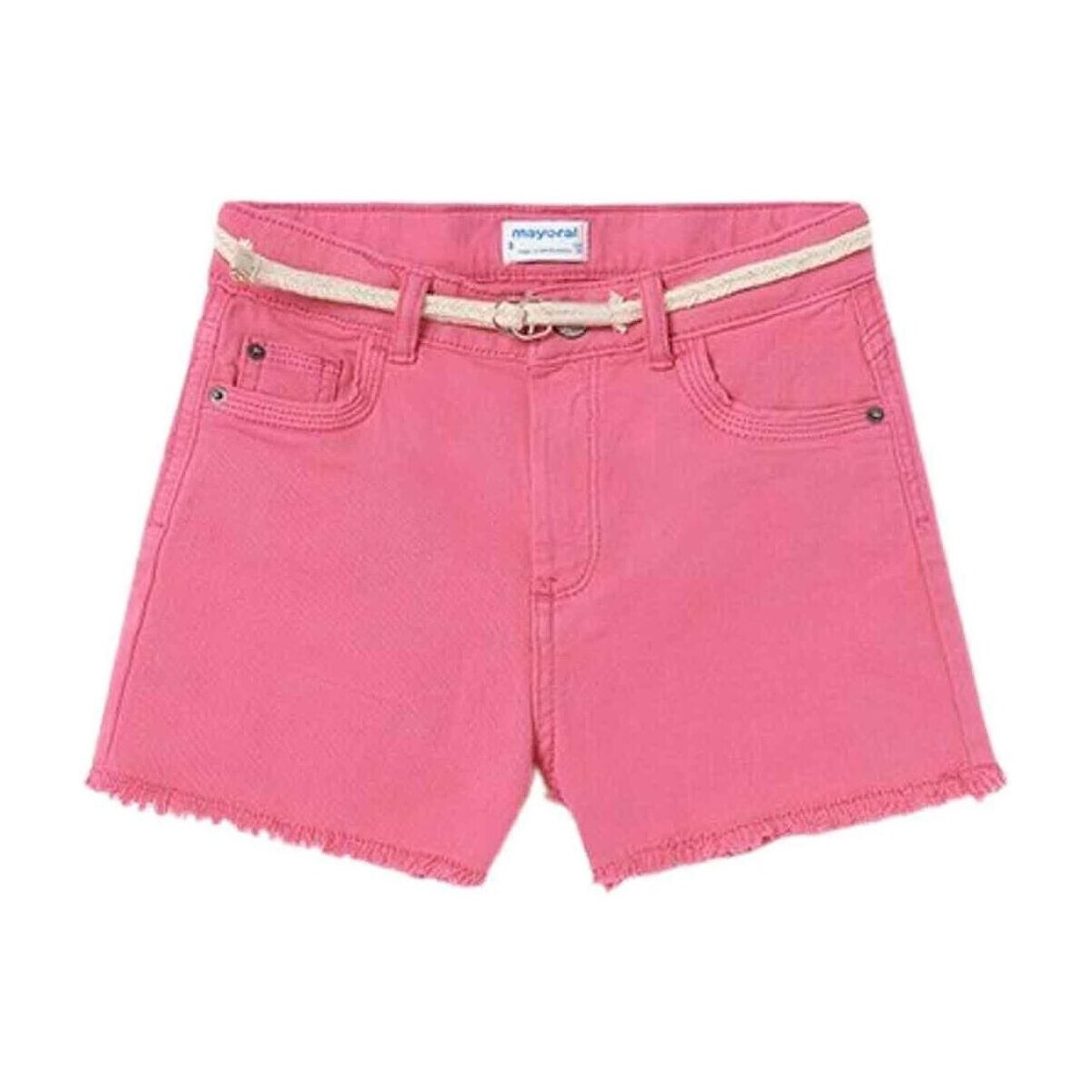 textil Niña Shorts / Bermudas Mayoral Short sarga basico Rosa