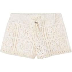 textil Niña Shorts / Bermudas Mayoral Pantalon corto punto crochet Beige