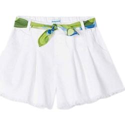textil Niña Shorts / Bermudas Mayoral Pantalon corto sarga Blanco