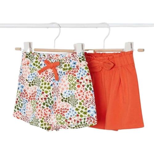 textil Niña Shorts / Bermudas Mayoral Set 2 pantalones cortos Naranja