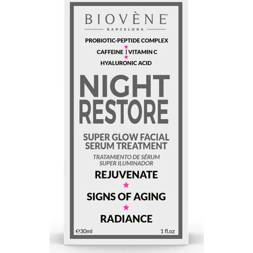 Belleza Antiedad & antiarrugas Biovène Night Restore Super Glow Facial Serum Treatment 