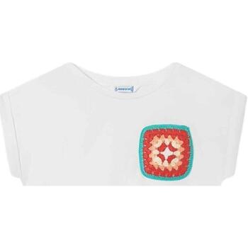 textil Niña Tops y Camisetas Mayoral Camiseta m/c bordado Blanco