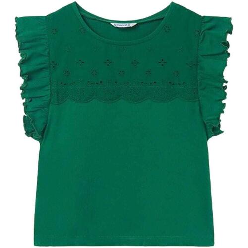 textil Niña Tops y Camisetas Mayoral Camiseta tirantes perforada Verde
