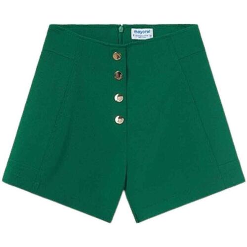 textil Niña Shorts / Bermudas Mayoral Pantalon corto crepe Verde