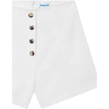 textil Niña Shorts / Bermudas Mayoral Pantalon corto crepe Blanco