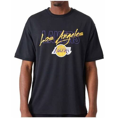 textil Hombre Tops y Camisetas New-Era Script Os Mesh Lakers  60332200 Negro