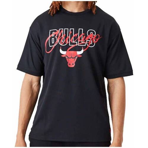 textil Hombre Tops y Camisetas New-Era Script Os Mesh Bulls  60332209 Negro
