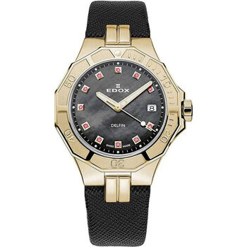 Relojes & Joyas Mujer Relojes analógicos Edox 53020-37JC-NANRUD, Quartz, 38mm, 20ATM Oro