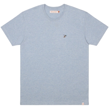 textil Hombre Tops y Camisetas Rvlt Revolution Regular T-Shirt 1308 RUN - Light Blue Azul