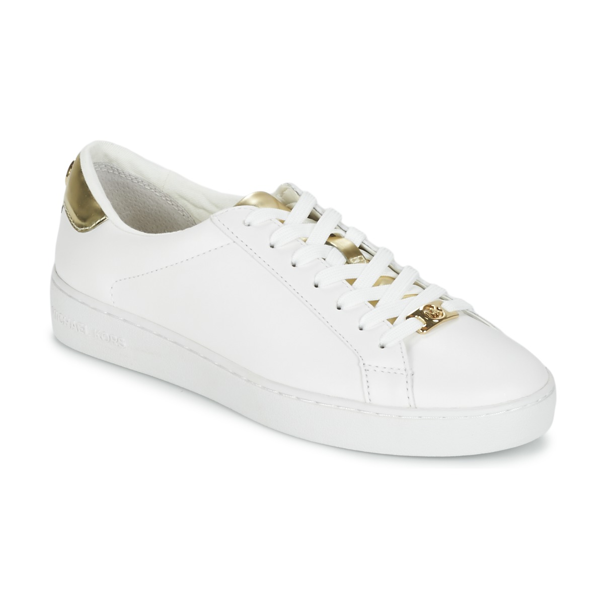 Zapatos Mujer Zapatillas bajas MICHAEL Michael Kors IRVING Blanco / Dorado