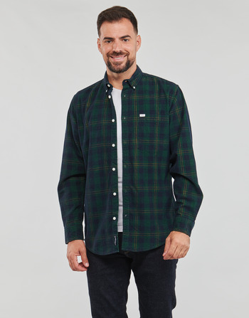 textil Hombre Camisas manga larga Pepe jeans CALE Verde / Marino