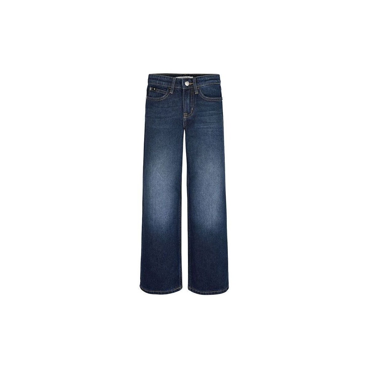 textil Niña Vaqueros Calvin Klein Jeans IG0IG01883 WIDE-IBJ RED CAST DARK BLUE Negro