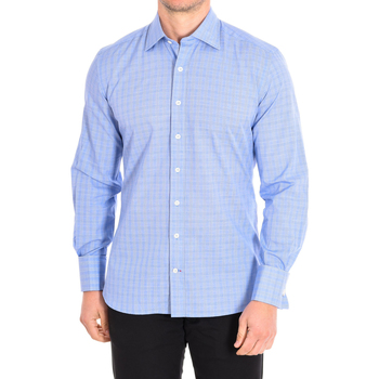 textil Hombre Camisas manga larga CafÃ© Coton ALPHONSE3-82HDC Azul