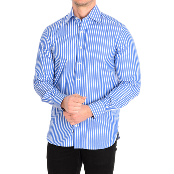 textil Hombre Camisas manga larga CafÃ© Coton FUSTET4-77HLS Azul