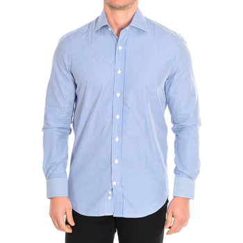 textil Hombre Camisas manga larga CafÃ© Coton ORLANDO4-33LS Azul