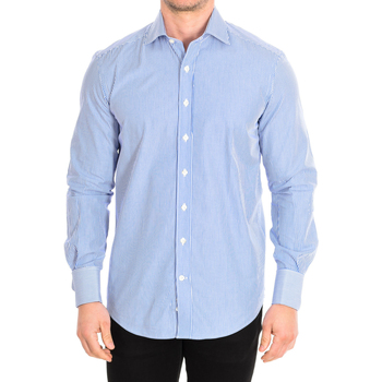 textil Hombre Camisas manga larga CafÃ© Coton ORLANDO4-G-55DC Azul