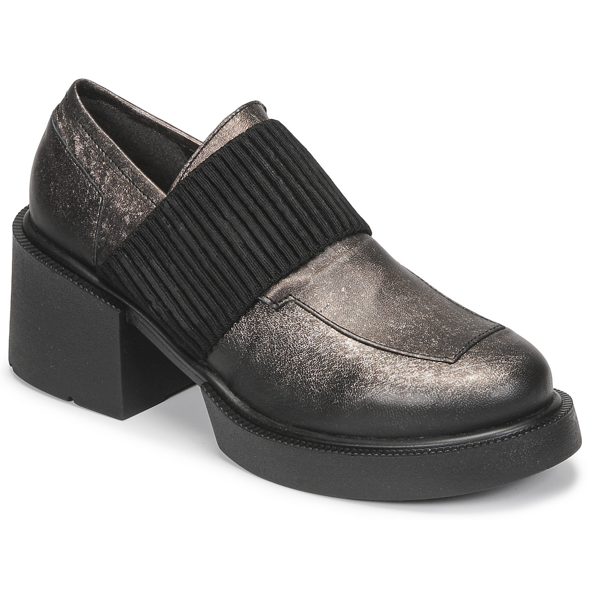 Zapatos Mujer Mocasín Papucei DODO Negro / Plata