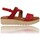 Zapatos Mujer Sandalias Suave Sandalias de Verano para Mujer con Cuña  Modelo 5105 Rojo