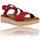 Zapatos Mujer Sandalias Suave Sandalias de Verano para Mujer con Cuña  Modelo 5105 Rojo