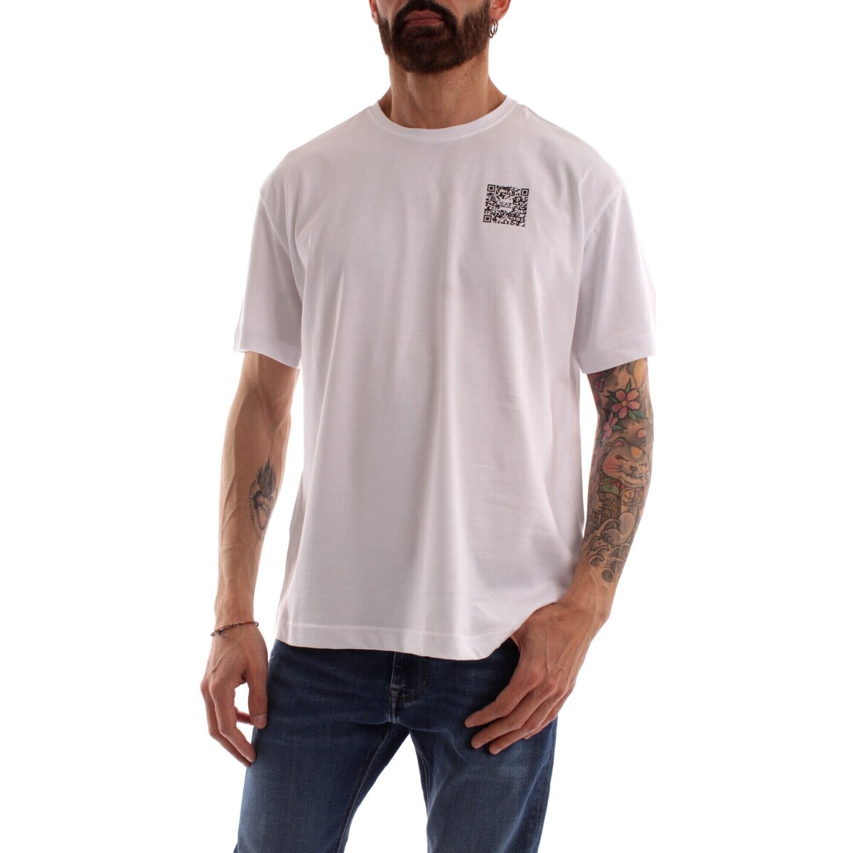 textil Hombre Camisetas manga corta Emporio Armani EA7 3RUT10 Blanco