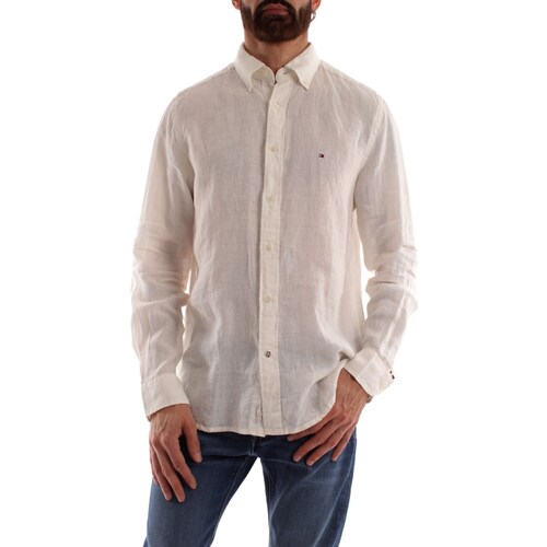 textil Hombre Camisas manga larga Tommy Hilfiger MW0MW30897 Blanco