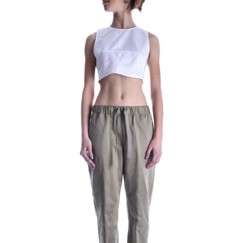 textil Mujer Camisetas sin mangas Semicouture S3SQ09 Blanco