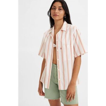 textil Mujer Camisas Levi's A4576 0000 ALFIE-STRIPE HAZEL Blanco