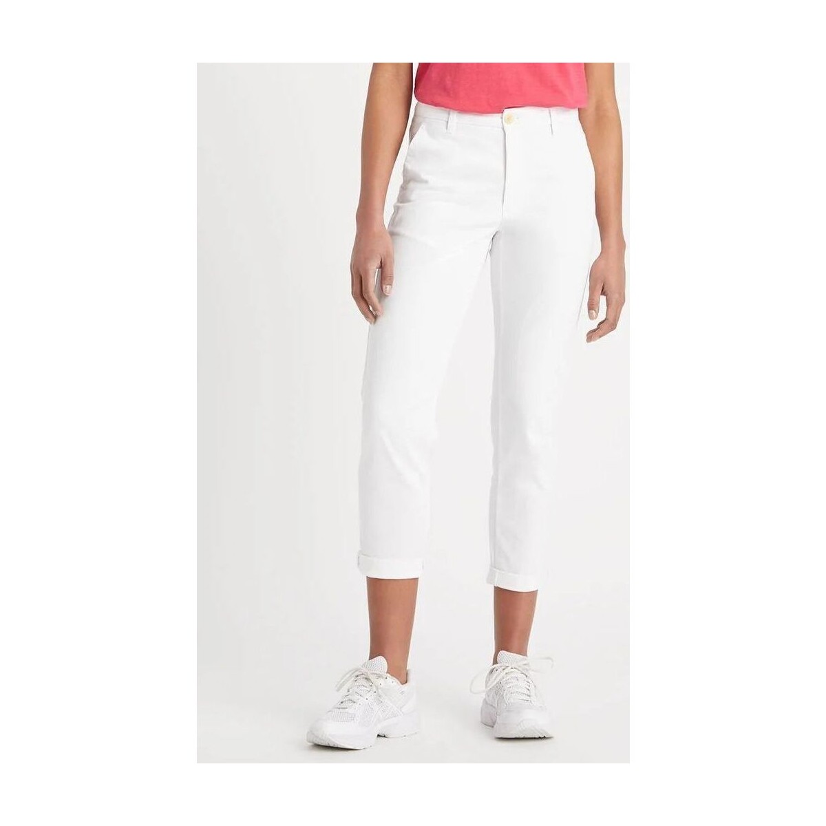 textil Mujer Pantalones Dockers A1073 0042 HIGH WAISTED CHINO-LUCENT WHITE Blanco